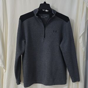 Under Armour Golf Mens XL Charcoal and Black Half-Zip Pullover w/ Logo